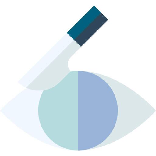 cirurgia ocular Basic Straight Flat Ícone