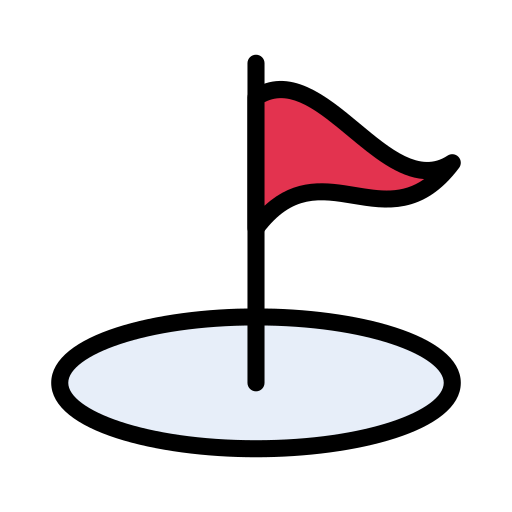 golfvlag Vector Stall Lineal Color icoon