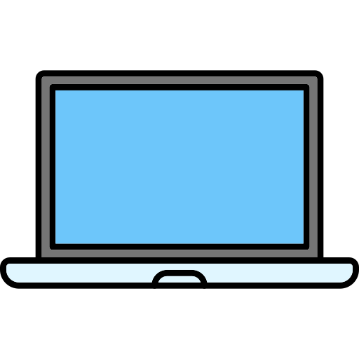 Laptop Generic Thin Outline Color icon