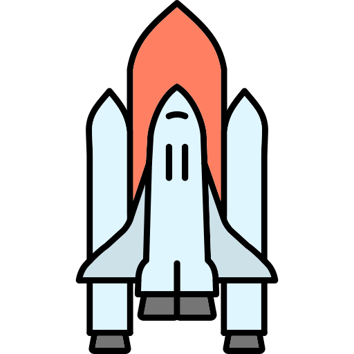 ruimteschip Generic Thin Outline Color icoon