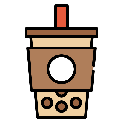 Bubble tea Generic Outline Color icon