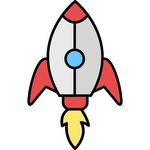 fusée Generic Thin Outline Color Icône