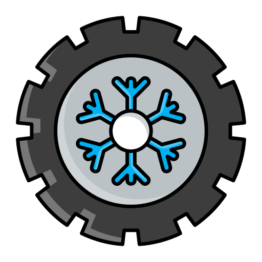 겨울용 타이어 Generic Outline Color icon