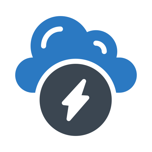 Thunder bolt Generic Blue icon
