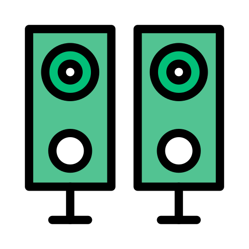 Subwoofer Vector Stall Lineal Color icon