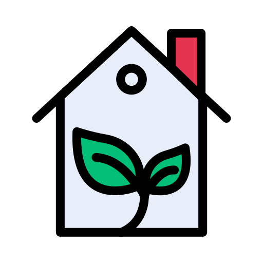 Зеленый дом Vector Stall Lineal Color иконка