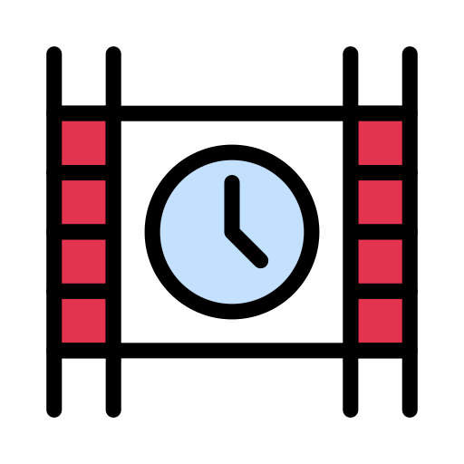 Clock Vector Stall Lineal Color icon