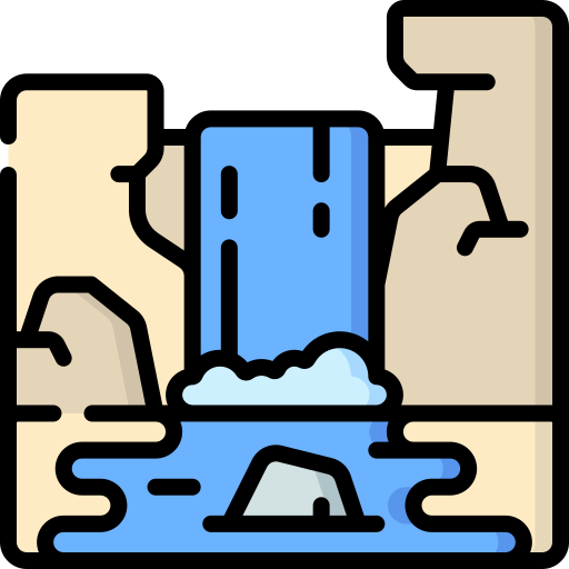 Waterfall Special Lineal color icon