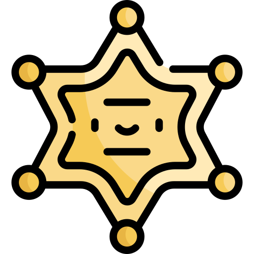 szeryf Kawaii Lineal color ikona
