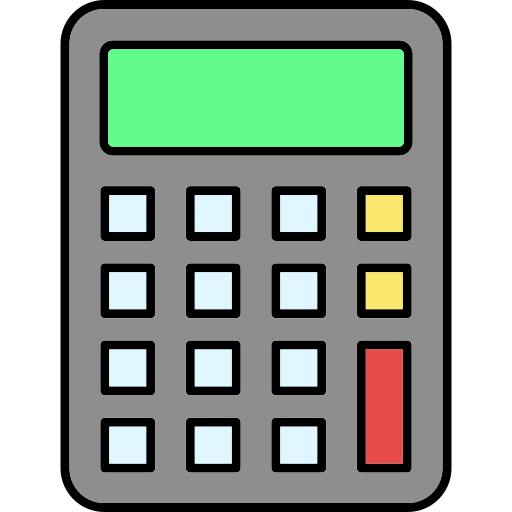 Calculator Generic Thin Outline Color icon