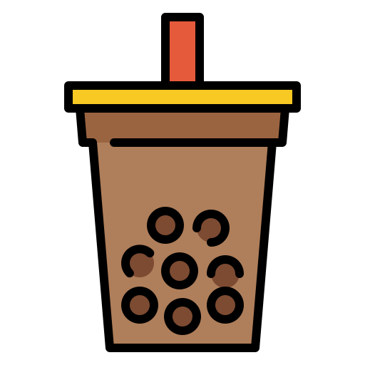 herbata z bąbelkami Generic Outline Color ikona