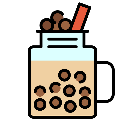 Bubble tea Generic Outline Color icon