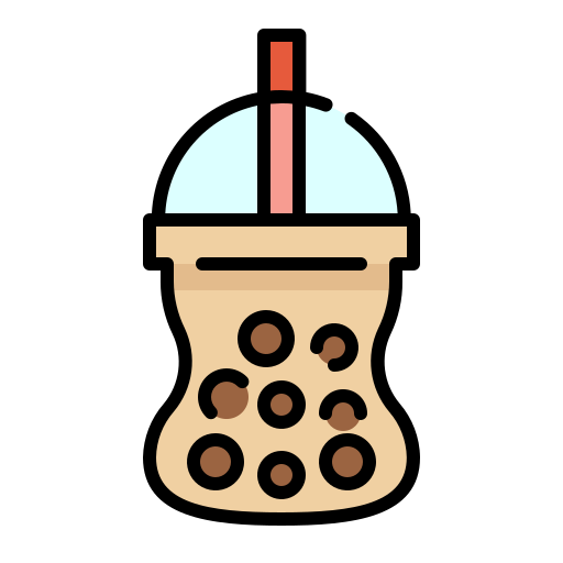 Пузырьковый чай Generic Outline Color иконка