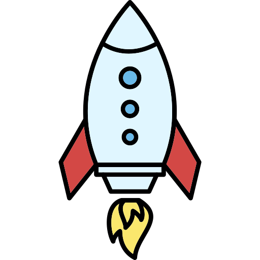 okręt rakietowy Generic Thin Outline Color ikona