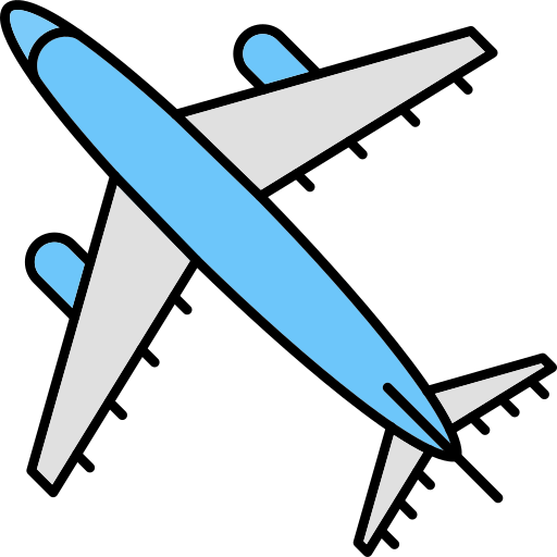 飛行機 Generic Thin Outline Color icon