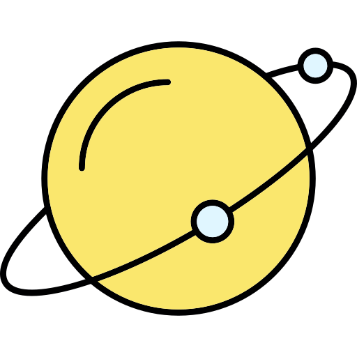 Сатурн Generic Thin Outline Color иконка