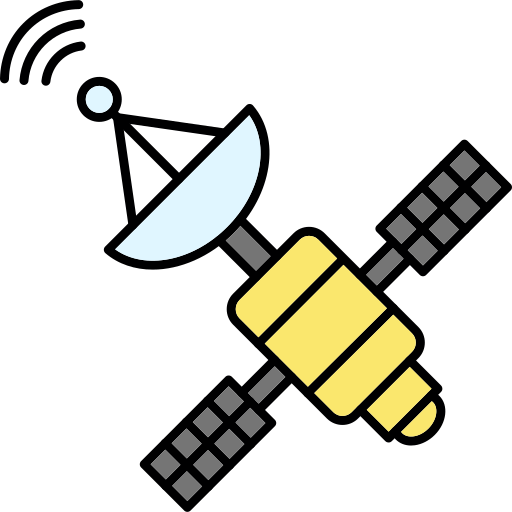 satélite Generic Thin Outline Color icono