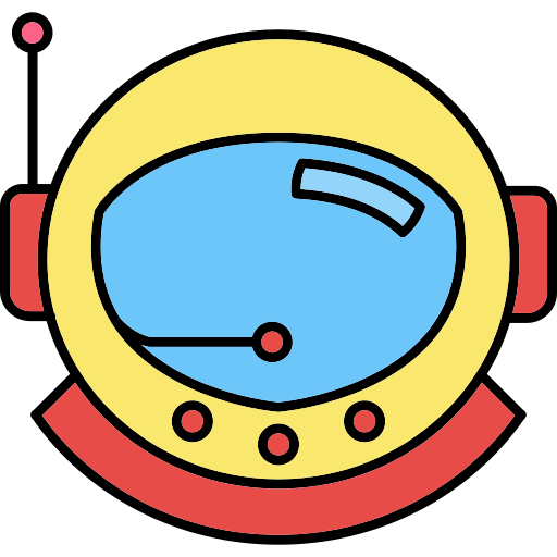casco da astronauta Generic Thin Outline Color icona