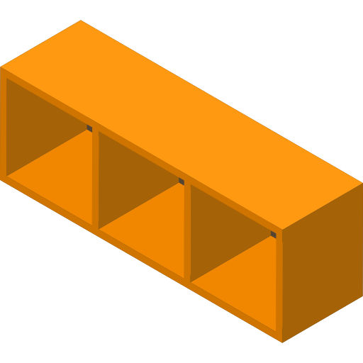 bücherregal Isometric Flat icon