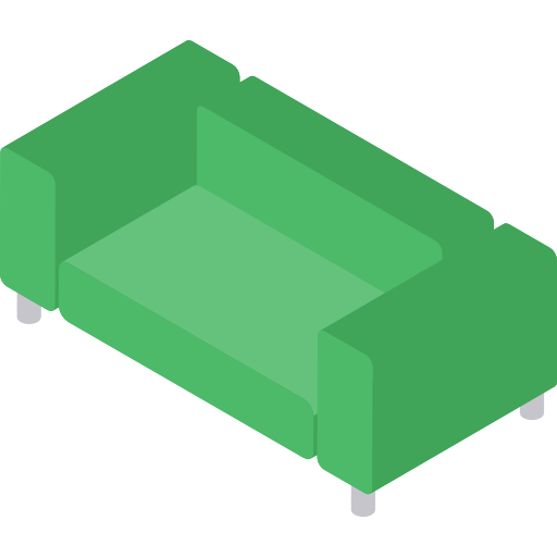 sofá Isometric Flat icono