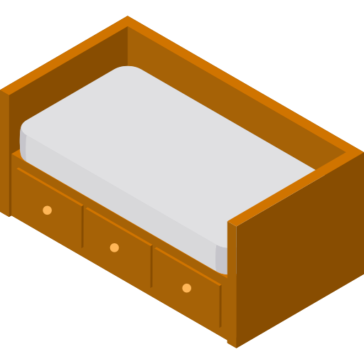 bed Isometric Flat icoon