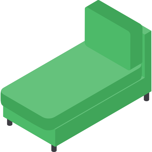 canapé-lit Isometric Flat Icône