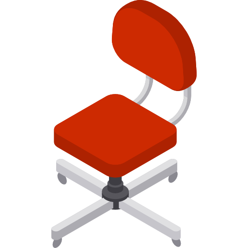 回転椅子 Isometric Flat icon