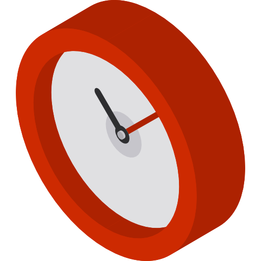 reloj de pared Isometric Flat icono