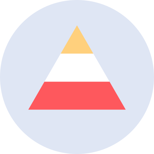 Pyramid chart Alfredo Hernandez Flat icon