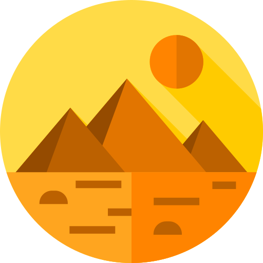pirámide Flat Circular Flat icono