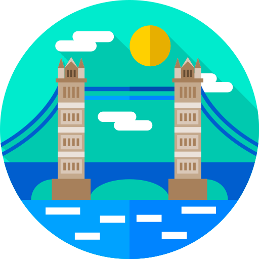 tower bridge Flat Circular Flat icon