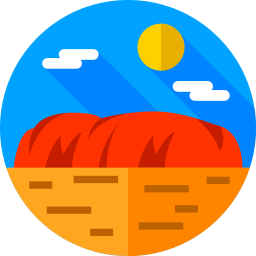 uluru Flat Circular Flat icon