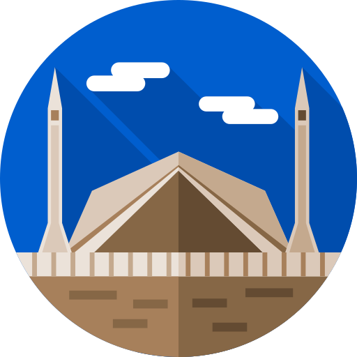 mezquita de faisal Flat Circular Flat icono