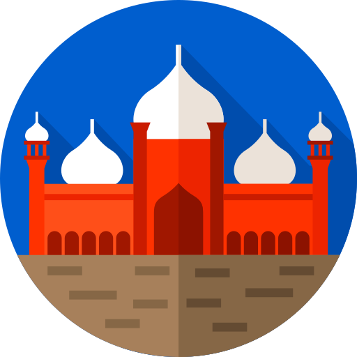 mezquita badshahi Flat Circular Flat icono
