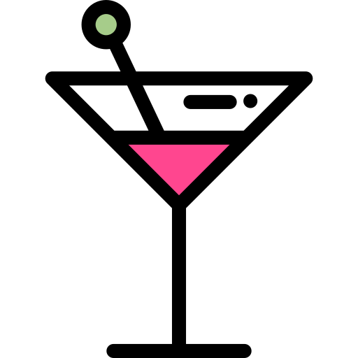 カクテル Detailed Rounded Lineal color icon