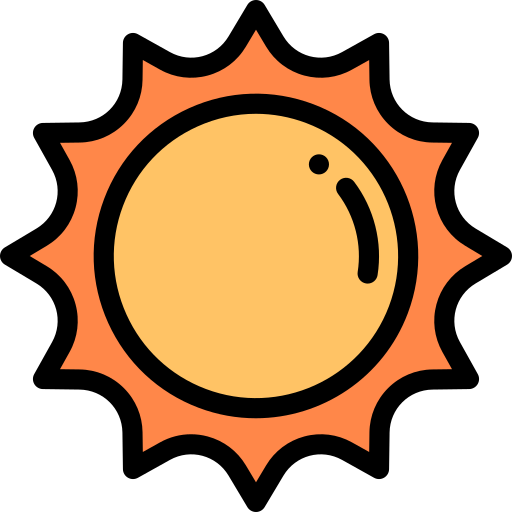 sonne Detailed Rounded Lineal color icon