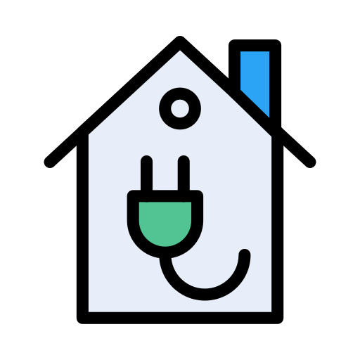 hogar ecológico Vector Stall Lineal Color icono
