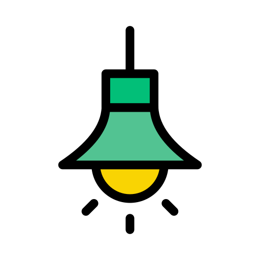 Lamp Vector Stall Lineal Color icon