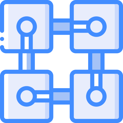 blockchain Basic Miscellany Blue ikona
