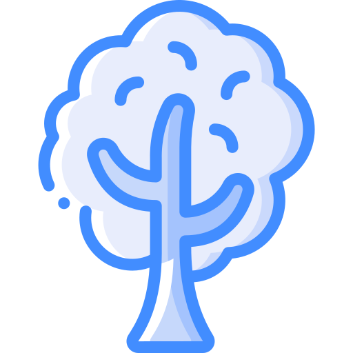 Tree Basic Miscellany Blue icon