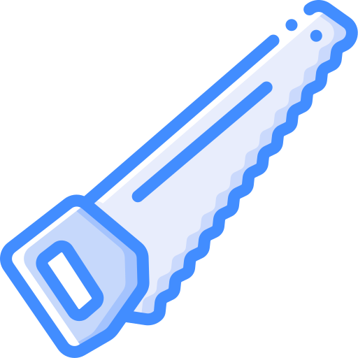 Hand saw Basic Miscellany Blue icon