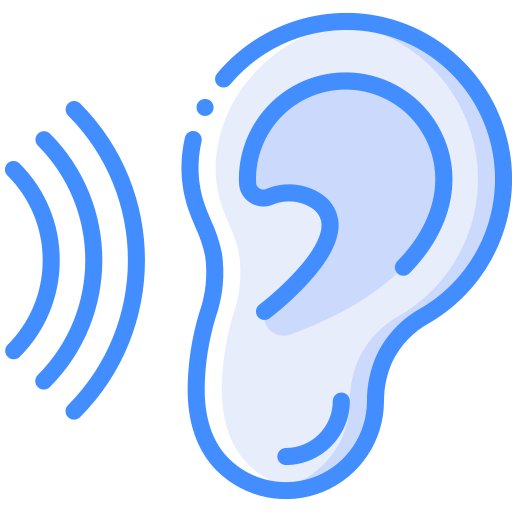 Ear Basic Miscellany Blue icon