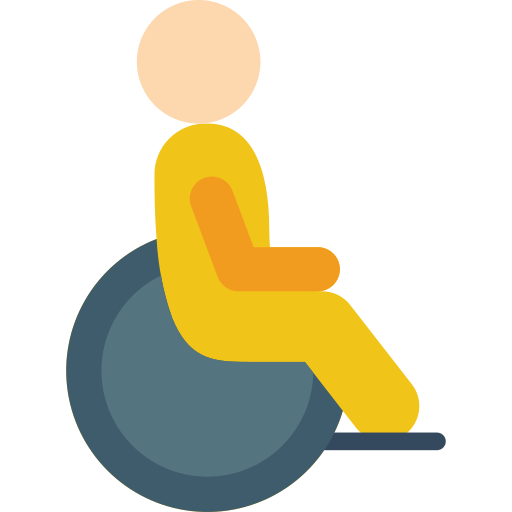 Wheelchair Basic Miscellany Flat icon