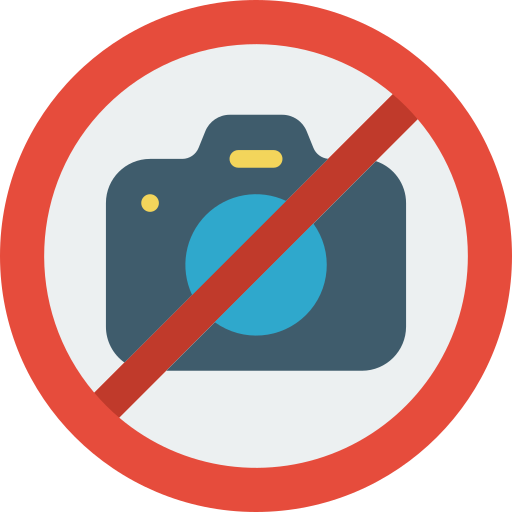 No cameras Basic Miscellany Flat icon