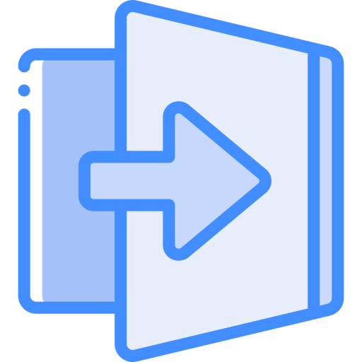 Exit Basic Miscellany Blue icon