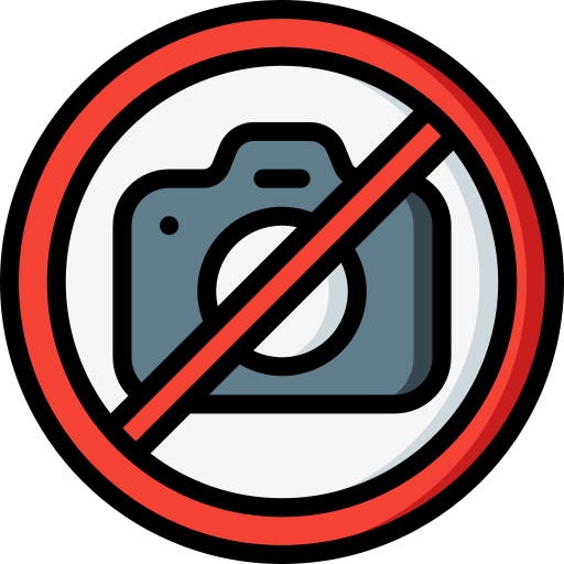No cameras Basic Miscellany Lineal Color icon