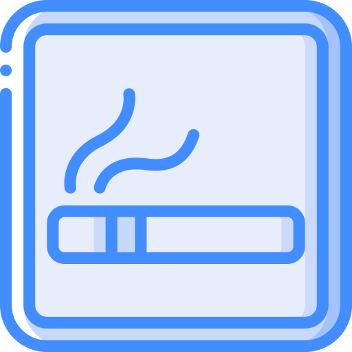 Smoking area Basic Miscellany Blue icon
