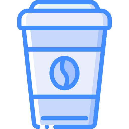 Coffee cup Basic Miscellany Blue icon