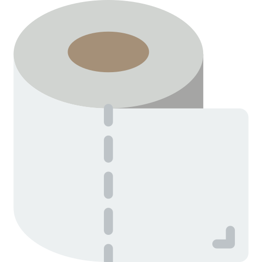 rolka papieru toaletowego Basic Miscellany Flat ikona