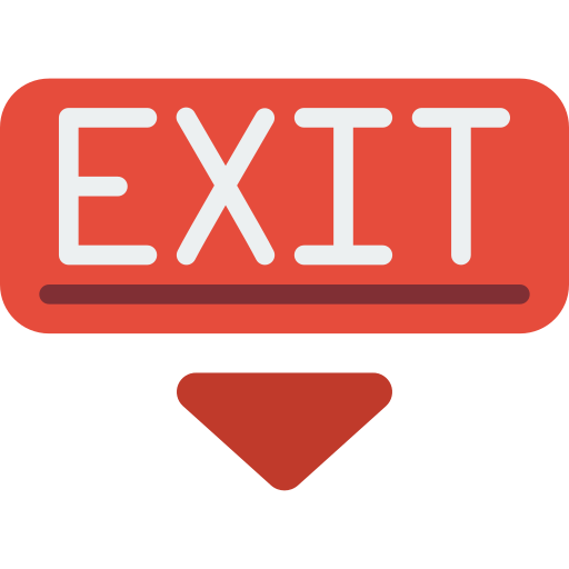 Exit Basic Miscellany Flat icon